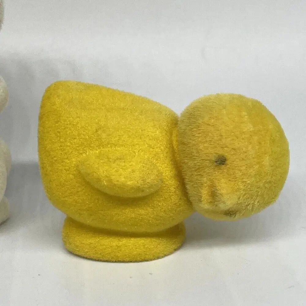 Flocked Fuzzy Bunny Chick Bear Avon Cologne Bottle Vintage 70s LOT of 3 Empty‎